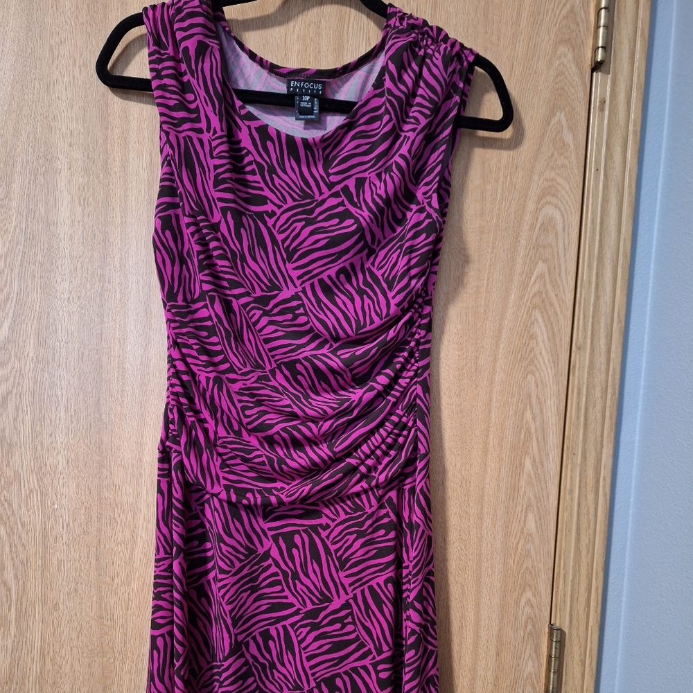 Pink Zebra Print Dress